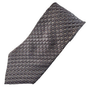 Neo Bill Blass Gray Geometric Silk Necktie - USA - Like New